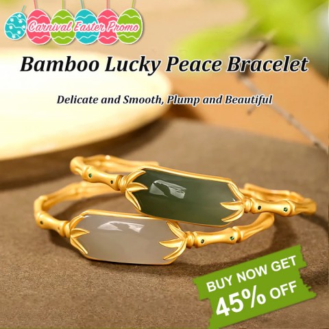 2022 NEW ANTIQUE GOLD AND BAMBOO JADE BRACELET