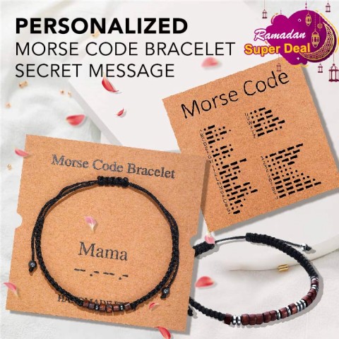 Personalized Morse Code Bracelet Secret Message 