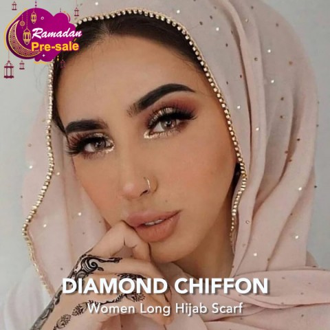 Diamond chiffon Women Long Hijab Scarf