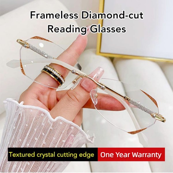 Frameless Irregular Reading Glasses