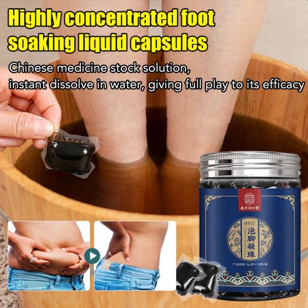 Highly concentrated foot soaking liquid capsules