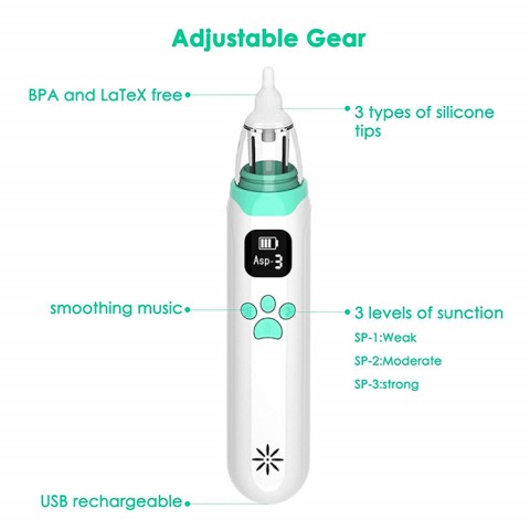 Rechargeable Baby Nose Cleaner Nasal Aspirator