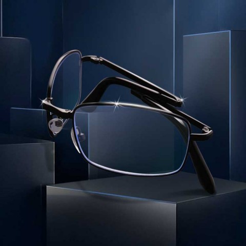 Black Folding Transition Progressive Multifunctional Reading Glasses