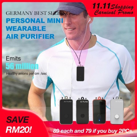 Mini wearable air purifier-hmpn-Buy 2pcs Get RM20 OFF-RM158 for 2pcs