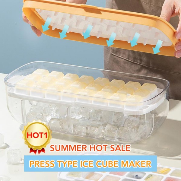 Summer Hot Sale-Press type Ice Cube Make..