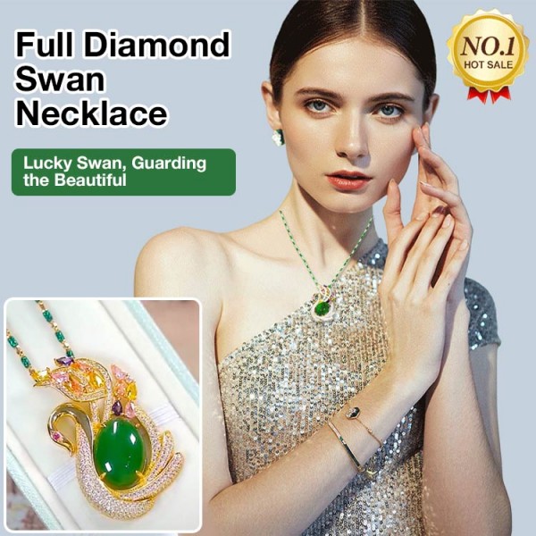 Full Diamond Swan Necklace..