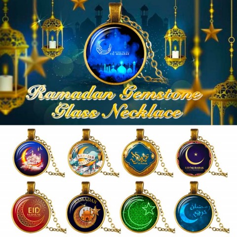 Ramadan Gemstone Glass Necklace