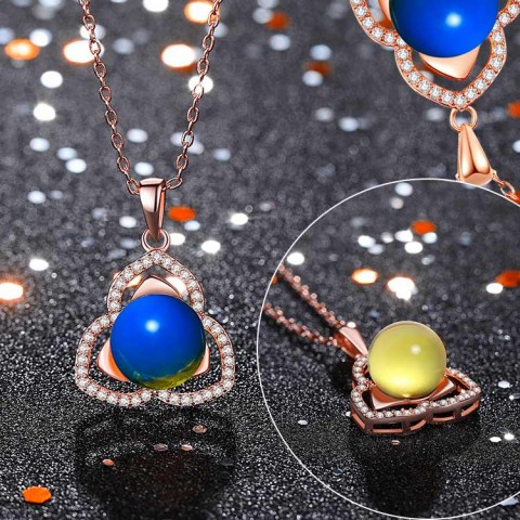 Blue Amber Jewelry Set