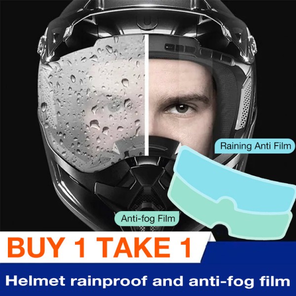 Helmet rainproof and anti-fog film