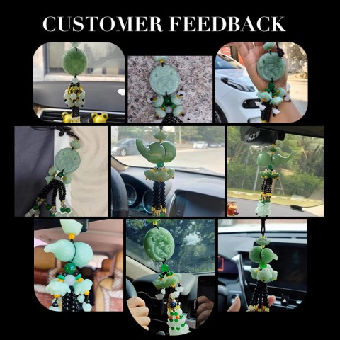 Jade Car Driving Safety Blessing Pendant