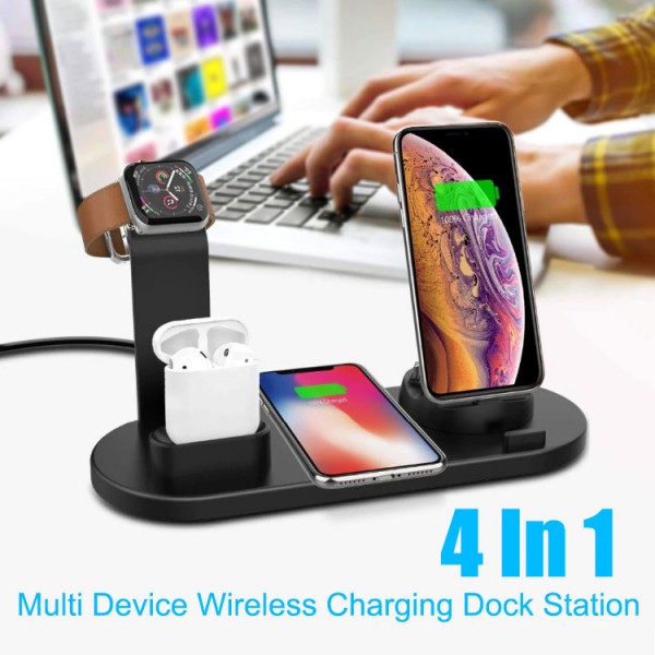 4-in-1 Multi Device Wireless Charging Dock Station 