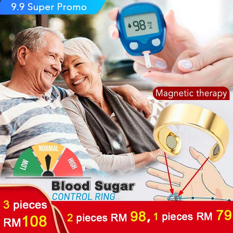 Magnetic Therapy Blood Sugar Control Ring-The second piece is only RM19-non-invasive.100% safe